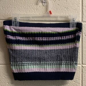 Striped Knit Tube Top - Multicolor